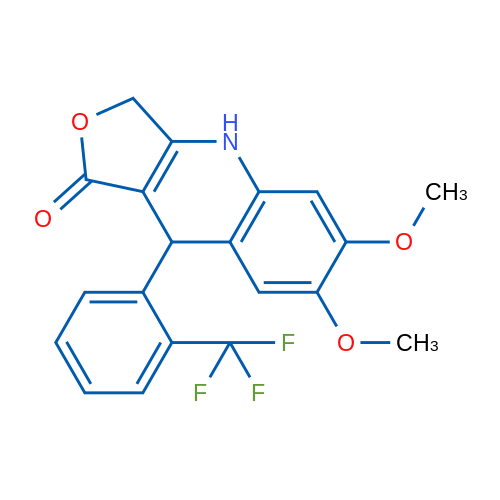 6,7-Dimethoxy-9-[2-(trifluoromethyl)phenyl]-1H,3H,4H,9H-furo[3,4-b]quinolin-1-one 1g