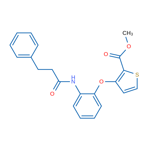 Methyl 3-[2-(3-phenylpropanamido)phenoxy]thiophene-2-carboxylate 1g