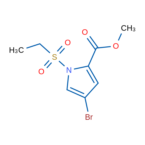 Methyl 4-bromo-1-(ethanesulfonyl)-1H-pyrrole-2-carboxylate 1g