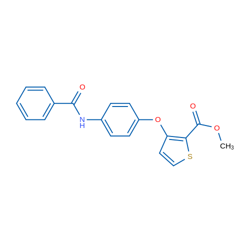 Methyl 3-(4-benzamidophenoxy)thiophene-2-carboxylate 1g