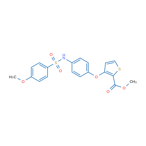 Methyl 3-[4-(4-methoxybenzenesulfonamido)phenoxy]thiophene-2-carboxylate 1g