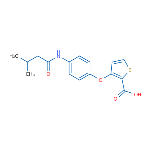 3-[4-(3-Methylbutanamido)phenoxy]thiophene-2-carboxylic acid 1g