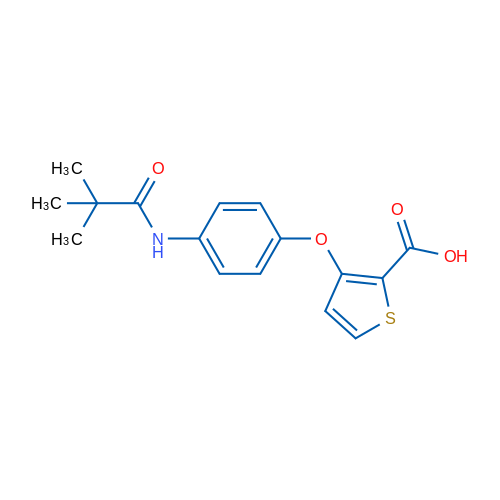 3-[4-(2,2-Dimethylpropanamido)phenoxy]thiophene-2-carboxylic acid 1g