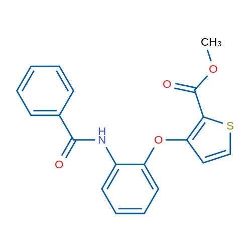Methyl 3-(2-benzamidophenoxy)thiophene-2-carboxylate 1g