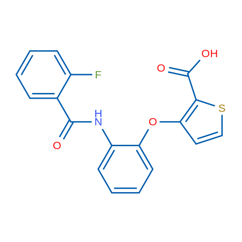 3-[2-(2-Fluorobenzamido)phenoxy]thiophene-2-carboxylic acid 1g