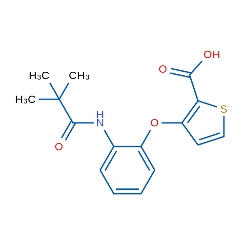 3-[2-(2,2-Dimethylpropanamido)phenoxy]thiophene-2-carboxylic acid 1g