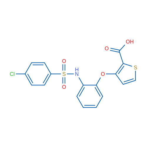 3-[2-(4-Chlorobenzenesulfonamido)phenoxy]thiophene-2-carboxylic acid 1g