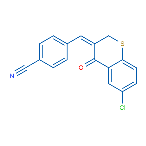 4-{[(3E)-6-chloro-4-oxo-3,4-dihydro-2H-1-benzothiopyran-3-ylidene]methyl}benzonitrile 10mg