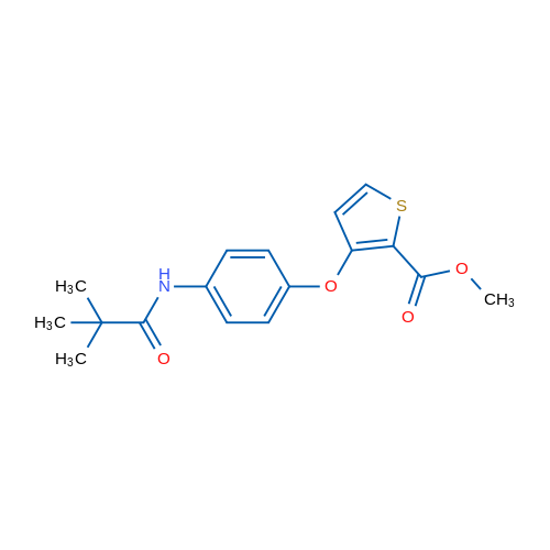 Methyl 3-[4-(2,2-dimethylpropanamido)phenoxy]thiophene-2-carboxylate 1g