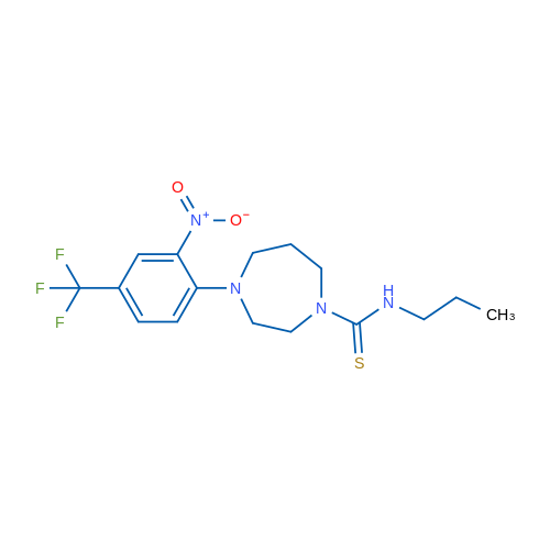 4-[2-Nitro-4-(trifluoromethyl)phenyl]-N-propyl-1,4-diazepane-1-carbothioamide 1g