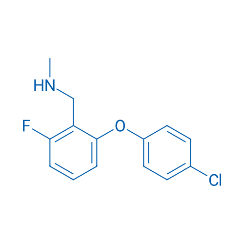 1-(2-(4-Chlorophenoxy)-6-fluorophenyl)-N-methylmethanamine 250mg