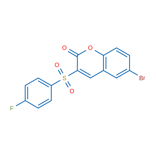 6-Bromo-3-(4-fluorobenzenesulfonyl)-2H-chromen-2-one 1g