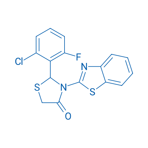 3-(Benzo[d]thiazol-2-yl)-2-(2-chloro-6-fluorophenyl)thiazolidin-4-one 250mg