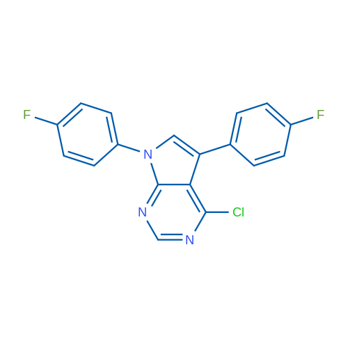 4-Chloro-5,7-bis(4-fluorophenyl)-7H-pyrrolo[2,3-d]pyrimidine 1g