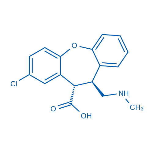(10S,11S)-8-chloro-11-((methylamino)methyl)-10,11-dihydrodibenzo[b,f]oxepine-10-carboxylic acid 5g