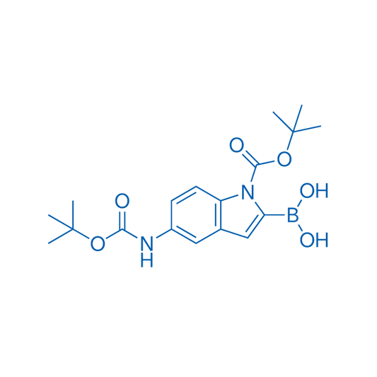 (1-(tert-Butoxycarbonyl)-5-((tert-butoxycarbonyl)amino)-1H-indol-2-yl)boronic acid 50mg