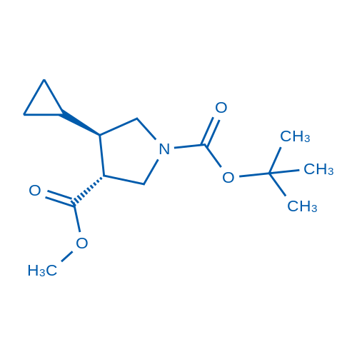 Rel-1-(tert-butyl) 3-methyl (3R,4R)-4-cyclopropylpyrrolidine-1,3-dicarboxylate 100mg