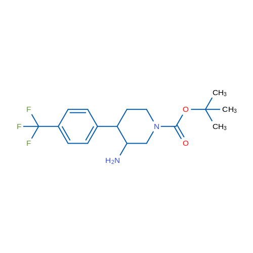 tert-Butyl 3-amino-4-[4-(trifluoromethyl)phenyl]piperidine-1-carboxylate 1g