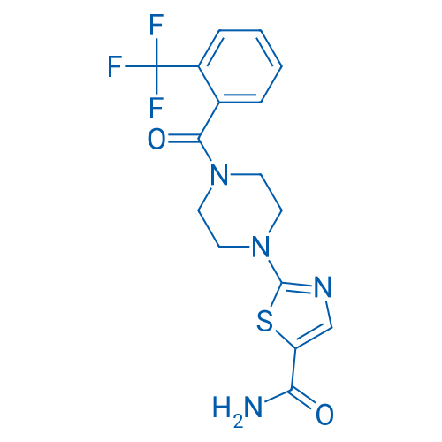 2-(4-(2-(Trifluoromethyl)benzoyl)piperazin-1-yl)thiazole-5-carboxamide 100mg