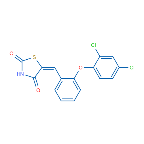(5E)-5-{[2-(2,4-dichlorophenoxy)phenyl]methylidene}-1,3-thiazolidine-2,4-dione 1g