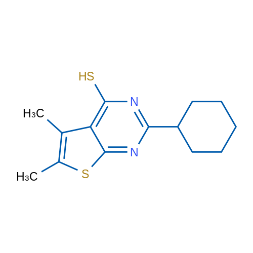 2-Cyclohexyl-5,6-dimethylthieno[2,3-d]pyrimidine-4-thiol 1g