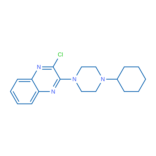 2-Chloro-3-(4-cyclohexylpiperazin-1-yl)quinoxaline 1g