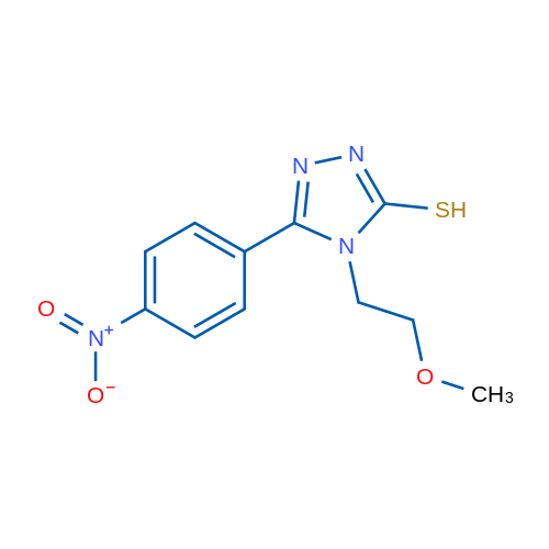4-(2-Methoxyethyl)-5-(4-nitrophenyl)-4H-1,2,4-triazole-3-thiol 1g
