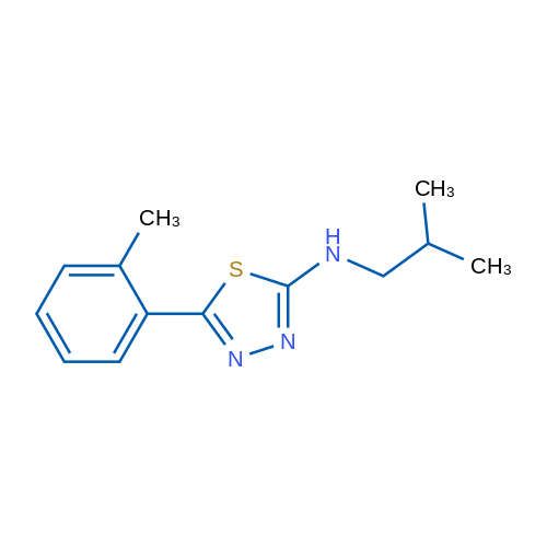 N-Isobutyl-5-(o-tolyl)-1,3,4-thiadiazol-2-amine 1g