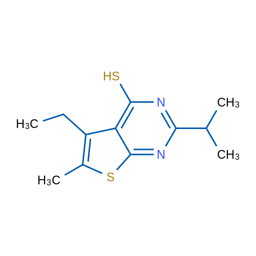 5-Ethyl-2-isopropyl-6-methylthieno[2,3-d]pyrimidine-4-thiol 1g