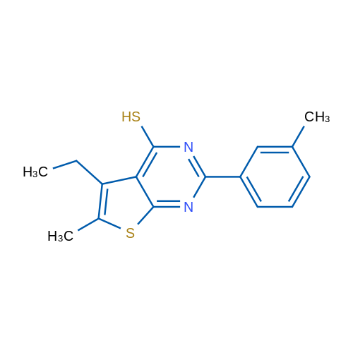 5-Ethyl-6-methyl-2-(m-tolyl)thieno[2,3-d]pyrimidine-4-thiol 1g