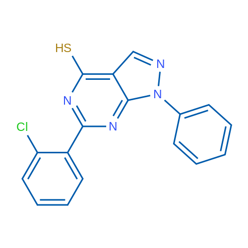 6-(2-Chlorophenyl)-1-phenyl-1H-pyrazolo[3,4-d]pyrimidine-4-thiol 1g