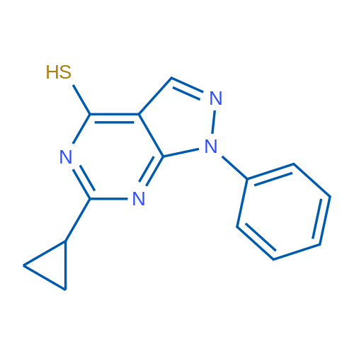 6-Cyclopropyl-1-phenyl-1H-pyrazolo[3,4-d]pyrimidine-4-thiol 1g