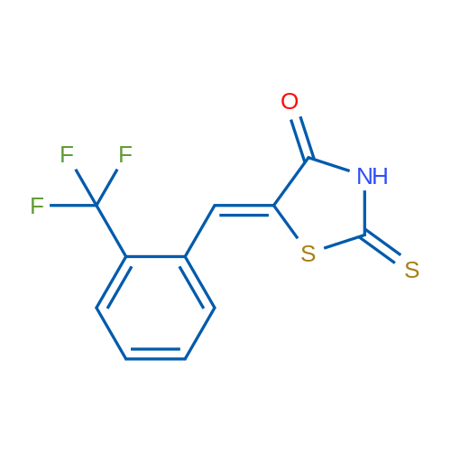 (5Z)-2-Sulfanylidene-5-{[2-(trifluoromethyl)phenyl]methylidene}-1,3-thiazolidin-4-one 1g