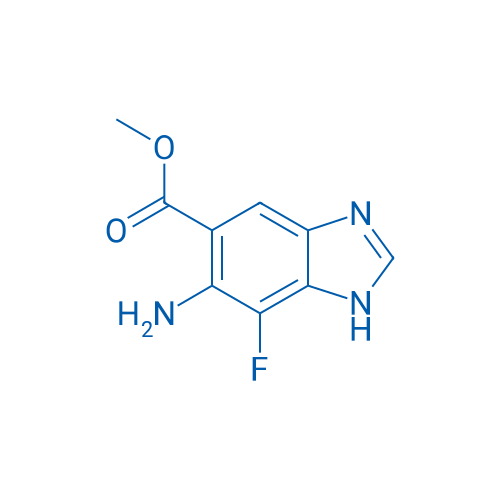 Methyl 6-amino-7-fluoro-1H-benzo[d]imidazole-5-carboxylate 250mg