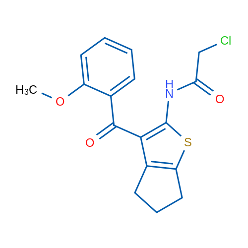 2-Chloro-N-(3-(2-methoxybenzoyl)-5,6-dihydro-4H-cyclopenta[b]thiophen-2-yl)acetamide 1g