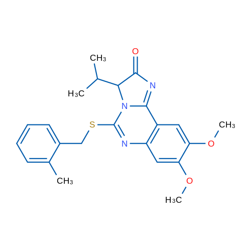 8,9-Dimethoxy-5-{[(2-methylphenyl)methyl]sulfanyl}-3-(propan-2-yl)-2H,3H-imidazo[1,2-c]quinazolin-2-one 1g