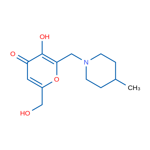 3-Hydroxy-6-(hydroxymethyl)-2-[(4-methylpiperidin-1-yl)methyl]-4H-pyran-4-one 1g