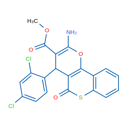 Methyl 2-amino-4-(2,4-dichlorophenyl)-5-oxo-4H,5H-thiochromeno[4,3-b]pyran-3-carboxylate 1g