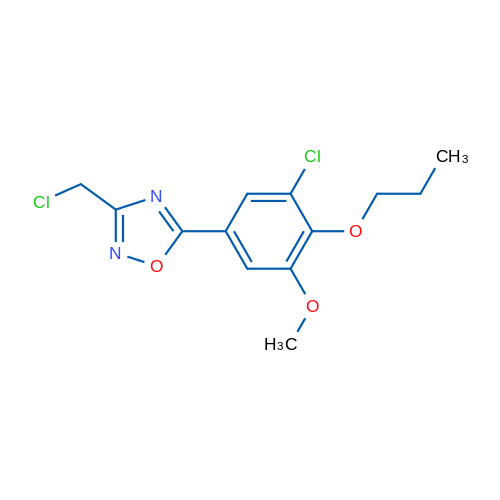 5-(3-Chloro-5-methoxy-4-propoxyphenyl)-3-(chloromethyl)-1,2,4-oxadiazole 1g
