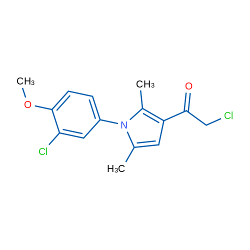 2-Chloro-1-[1-(3-chloro-4-methoxyphenyl)-2,5-dimethyl-1H-pyrrol-3-yl]ethan-1-one 5g