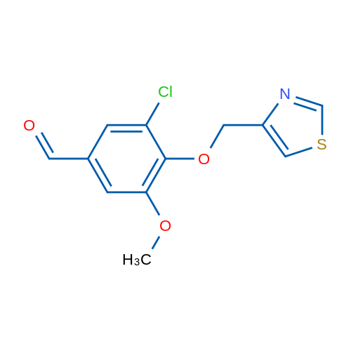 3-Chloro-5-methoxy-4-(1,3-thiazol-4-ylmethoxy)benzaldehyde 1g