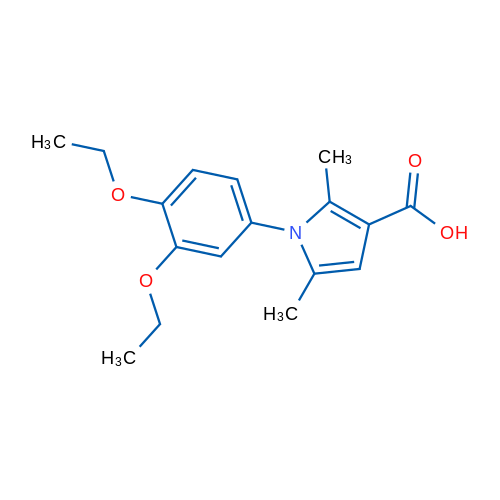1-(3,4-Diethoxyphenyl)-2,5-dimethyl-1H-pyrrole-3-carboxylic acid 1g