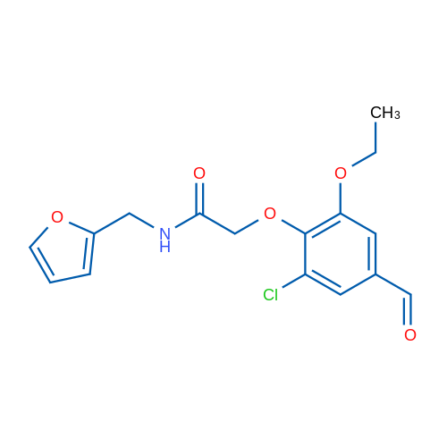 2-(2-Chloro-6-ethoxy-4-formylphenoxy)-N-(furan-2-ylmethyl)acetamide 5g