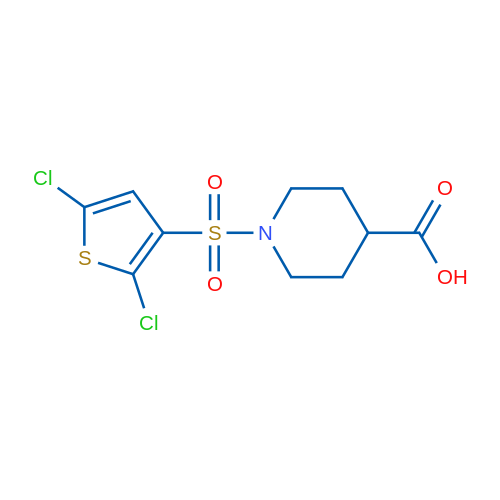 1-[(2,5-Dichlorothiophen-3-yl)sulfonyl]piperidine-4-carboxylic acid 1g