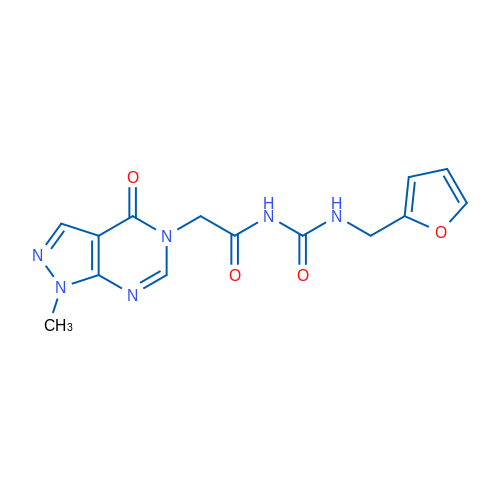 1-[(Furan-2-yl)methyl]-3-(2-{1-methyl-4-oxo-1H,4H,5H-pyrazolo[3,4-d]pyrimidin-5-yl}acetyl)urea 1g