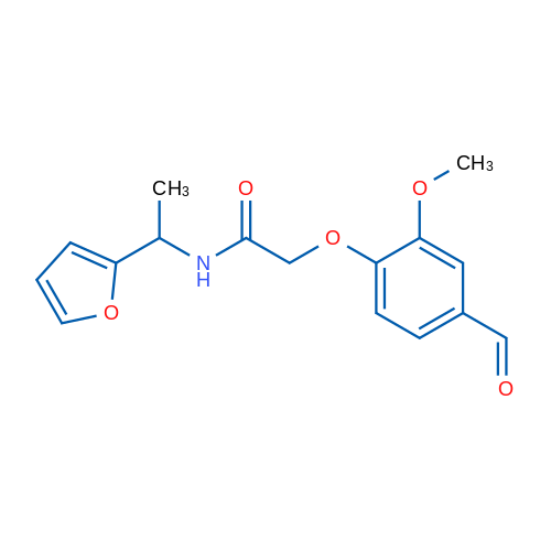 2-(4-Formyl-2-methoxyphenoxy)-N-[1-(furan-2-yl)ethyl]acetamide 5g