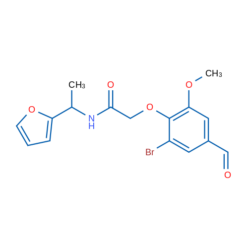 2-(2-Bromo-4-formyl-6-methoxyphenoxy)-N-[1-(furan-2-yl)ethyl]acetamide 1g