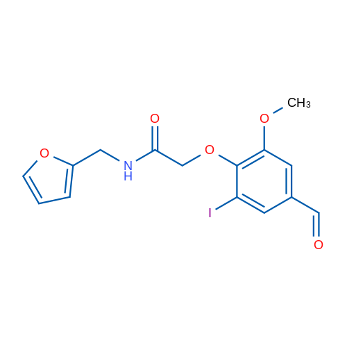 2-(4-Formyl-2-iodo-6-methoxyphenoxy)-N-(furan-2-ylmethyl)acetamide 1g