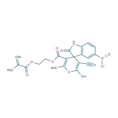 2-({2'-amino-3'-cyano-6'-methyl-5-nitro-2-oxo-1,2-dihydrospiro[indole-3,4'-pyran]-5'-yl}carbonyloxy)ethyl 2-methylprop-2-enoate 1g