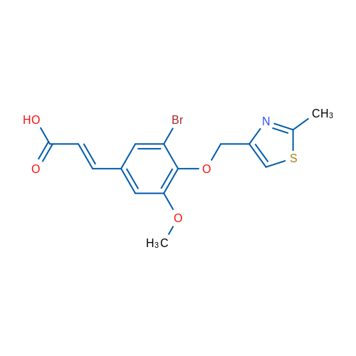 3-{3-bromo-5-methoxy-4-[(2-methyl-1,3-thiazol-4-yl)methoxy]phenyl}prop-2-enoic acid 1g